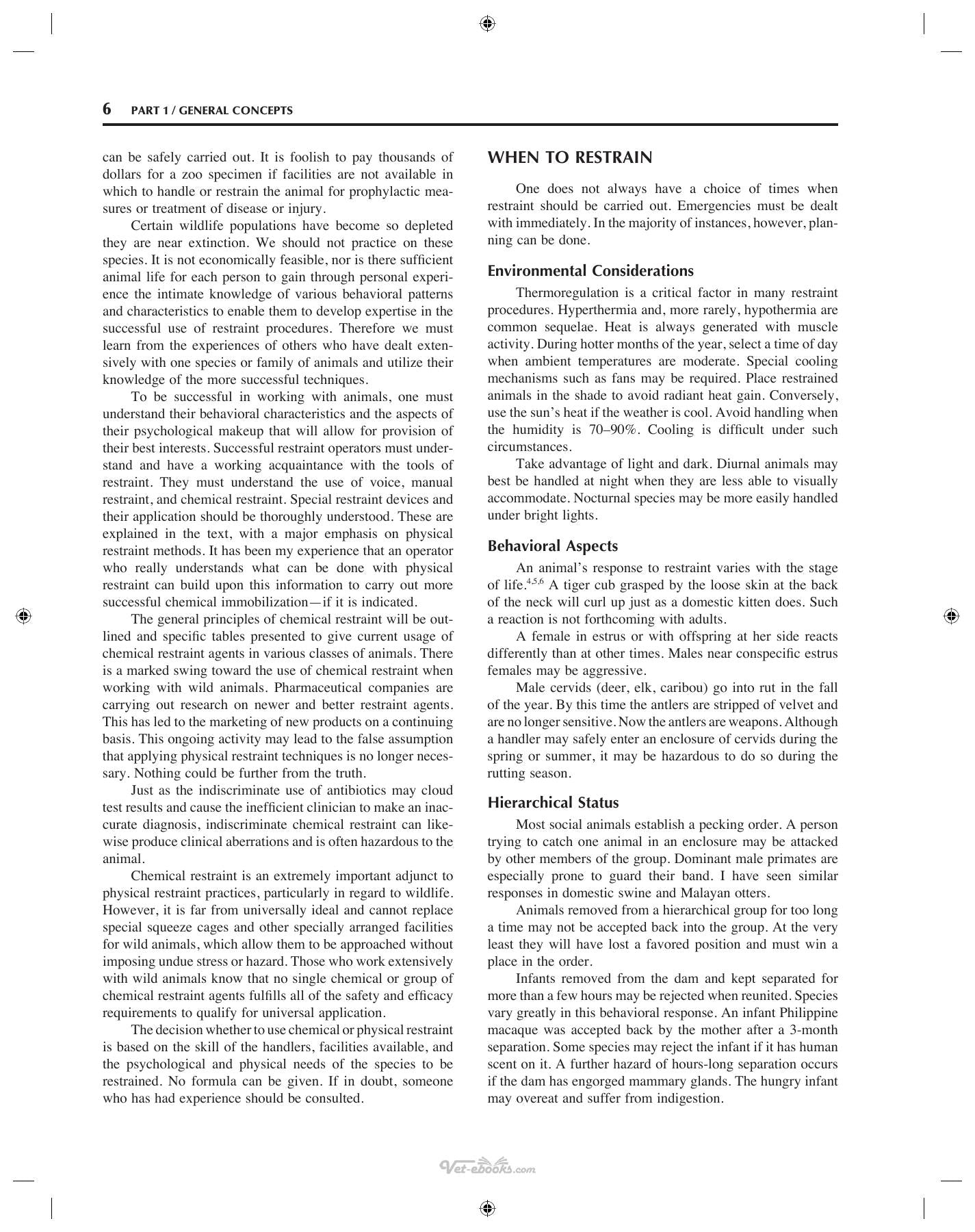 Restraint And Handling Of Wild And Domestic Animals 3Rd Edition
