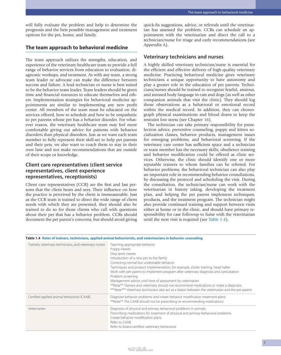 Preview page of Behavior Problems of the Dog and Cat 4th Edition