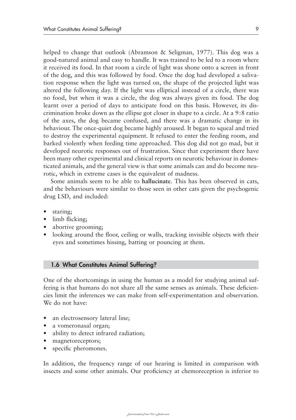 Physiology And Behaviour Of Animal Suffering