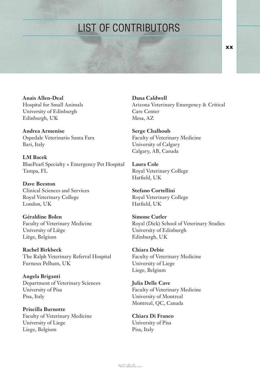 Preview page of Case Studies in Small Animal Point of Care Ultrasound a Color Handbook