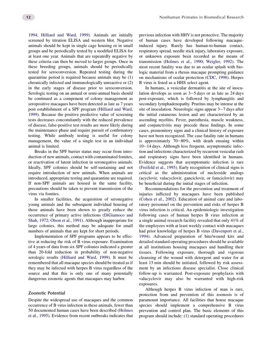 Preview page of Nonhuman Primates in Biomedical Research Volume 2 Diseases 2nd Edition