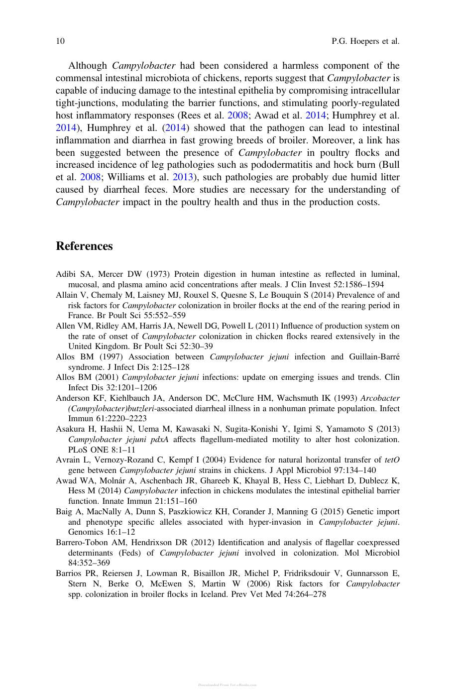 Campylobacter Spp And Related Organisms In Poultry