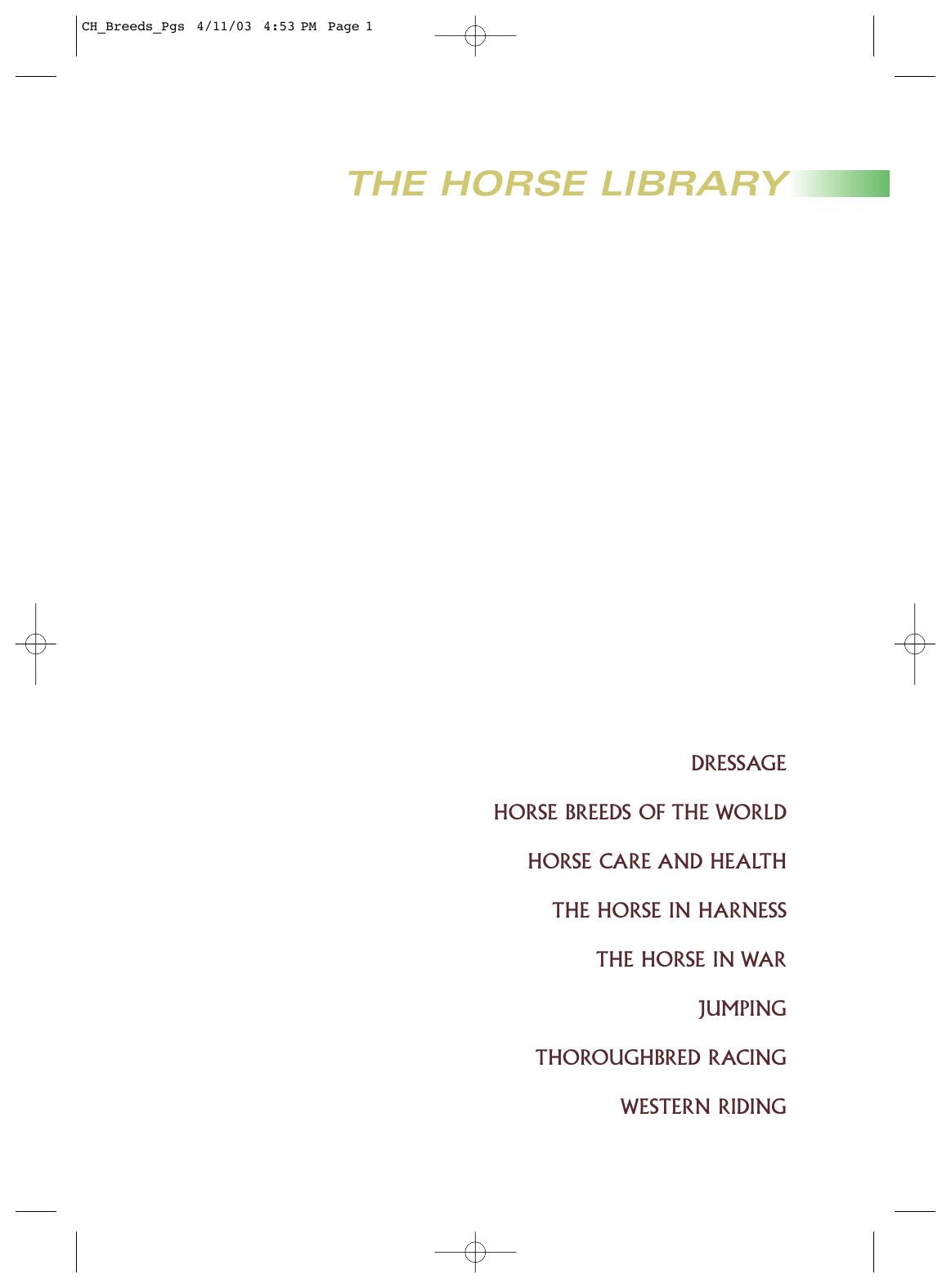 Horse Breeds Of The World
