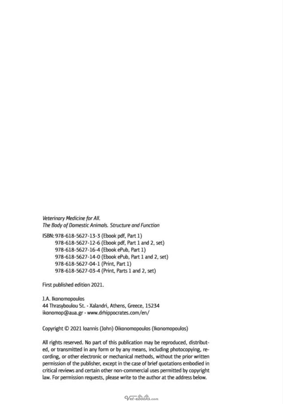 The Body Of Domestic Animals Structure And Function