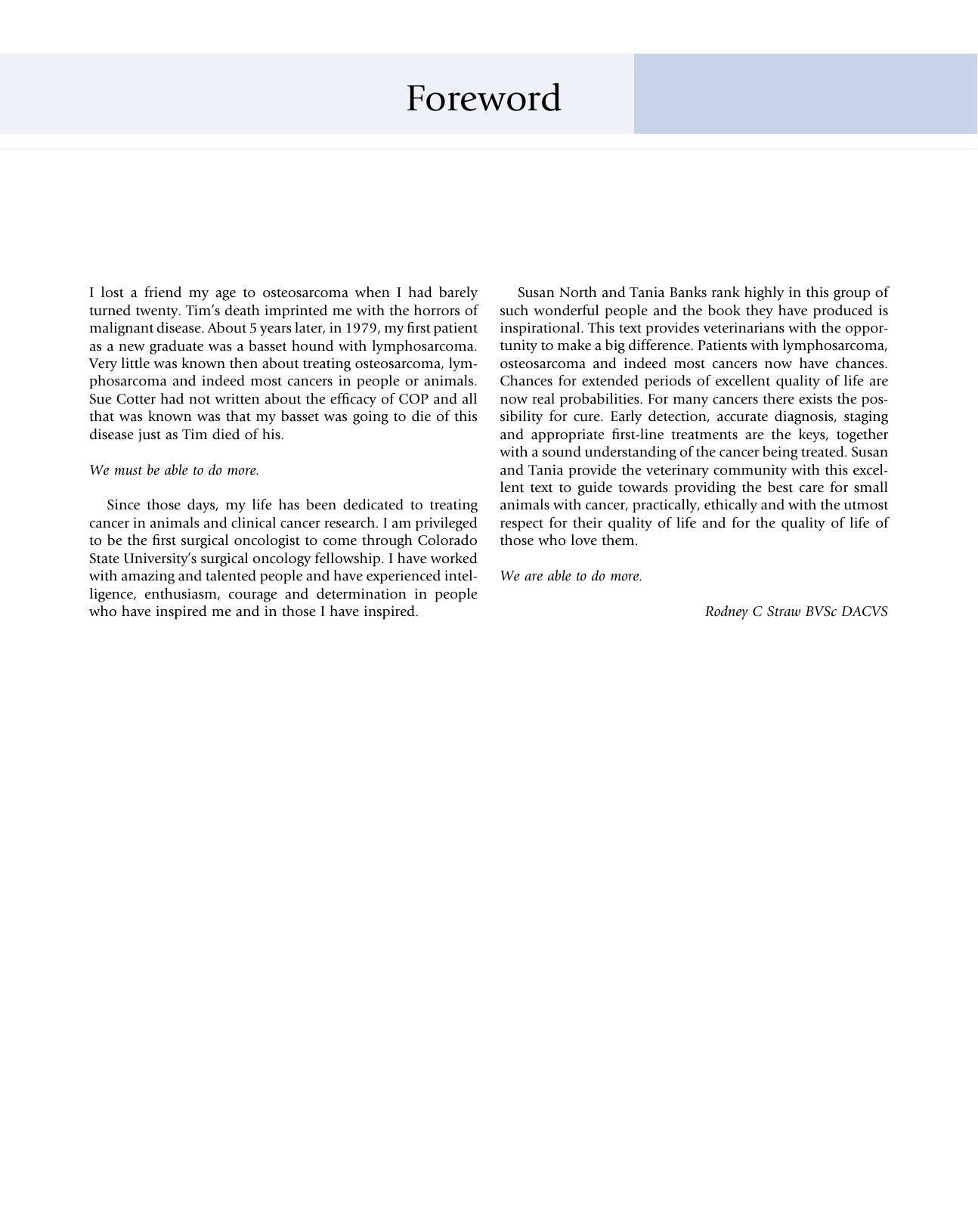 Small Animal Oncology