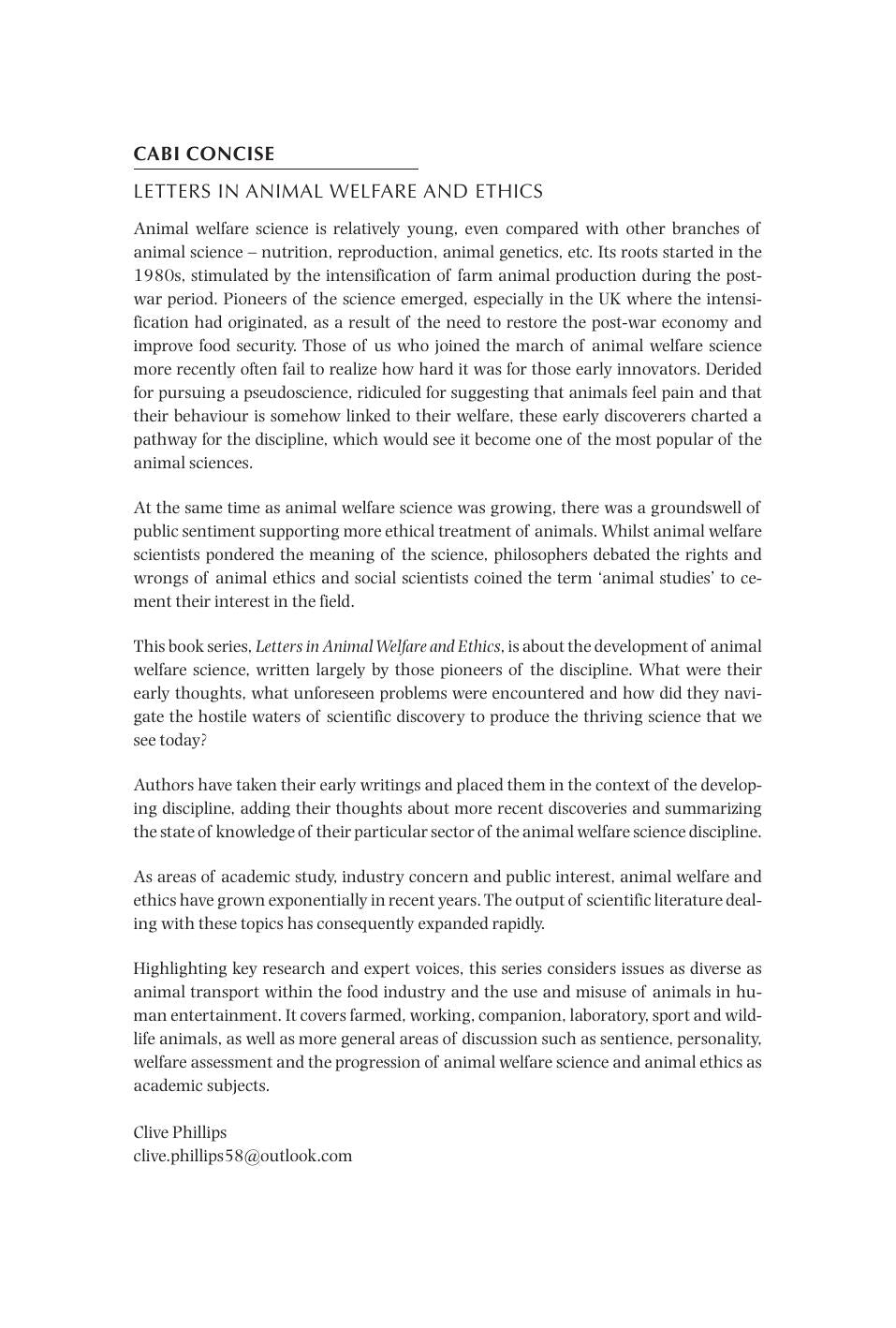 Letters On Animal Welfare From The Road To Eden