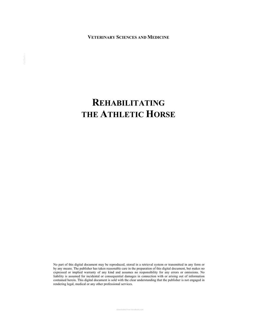 Preview page of Rehabilitating the Athletic Horse