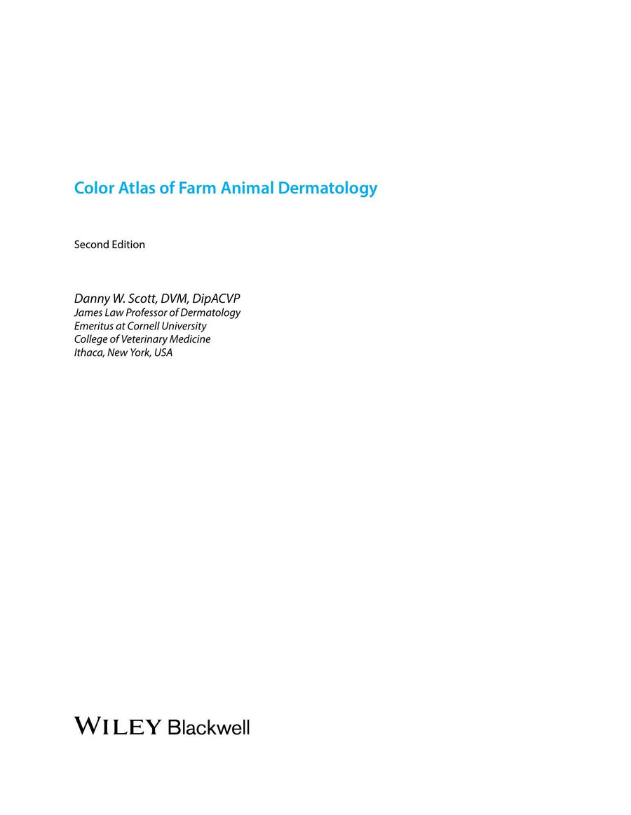 Preview page of Color Atlas of Farm Animal Dermatology 2nd Edition
