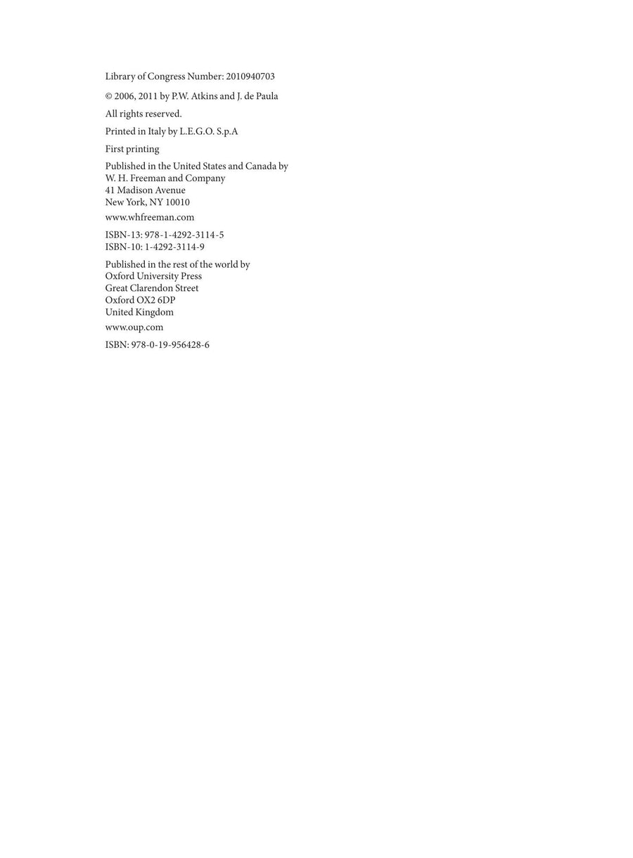 Preview page of Physical Chemistry for the Life Sciences