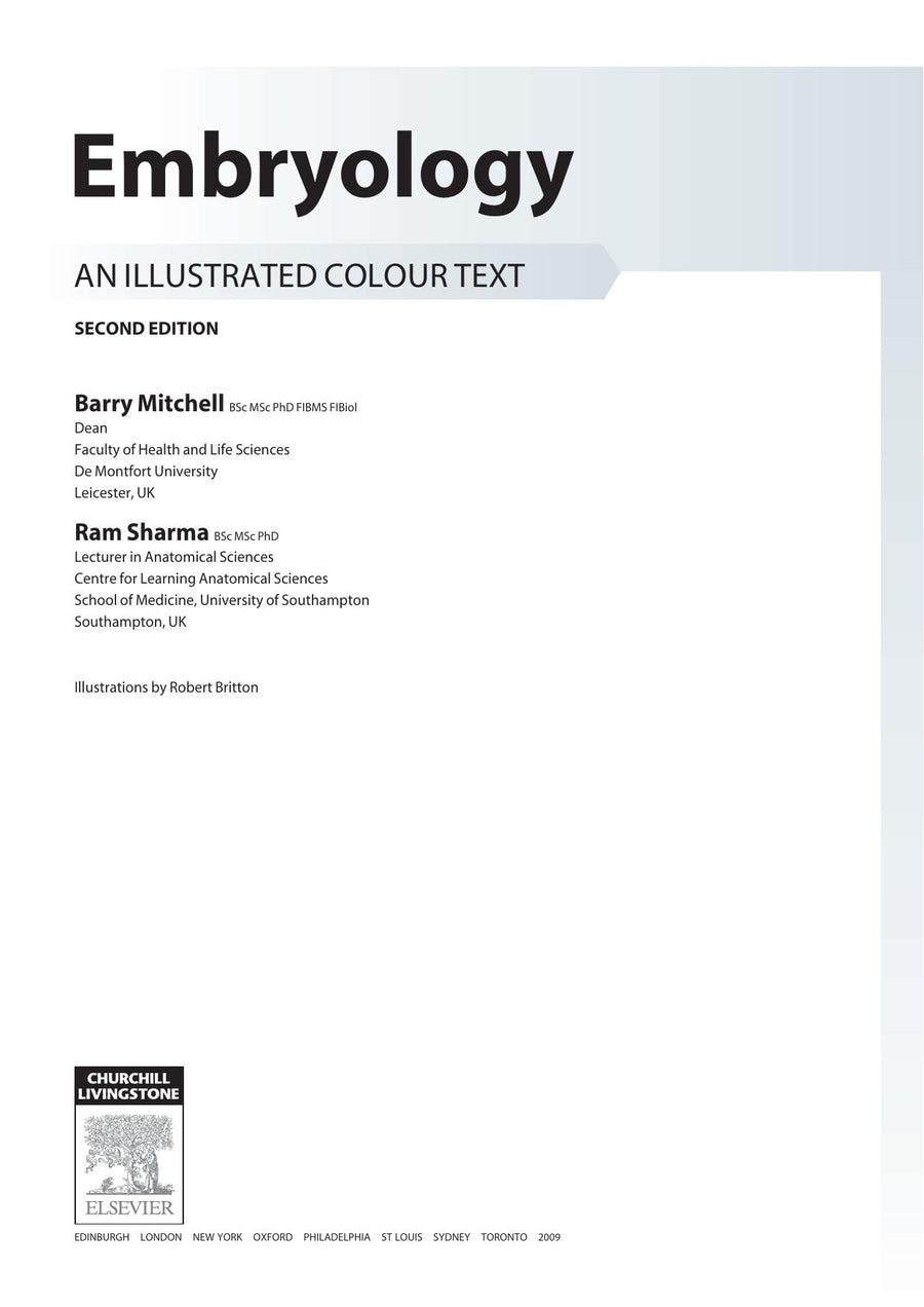 Preview page of Embryology an Illustrated Colour Text 2nd Edition