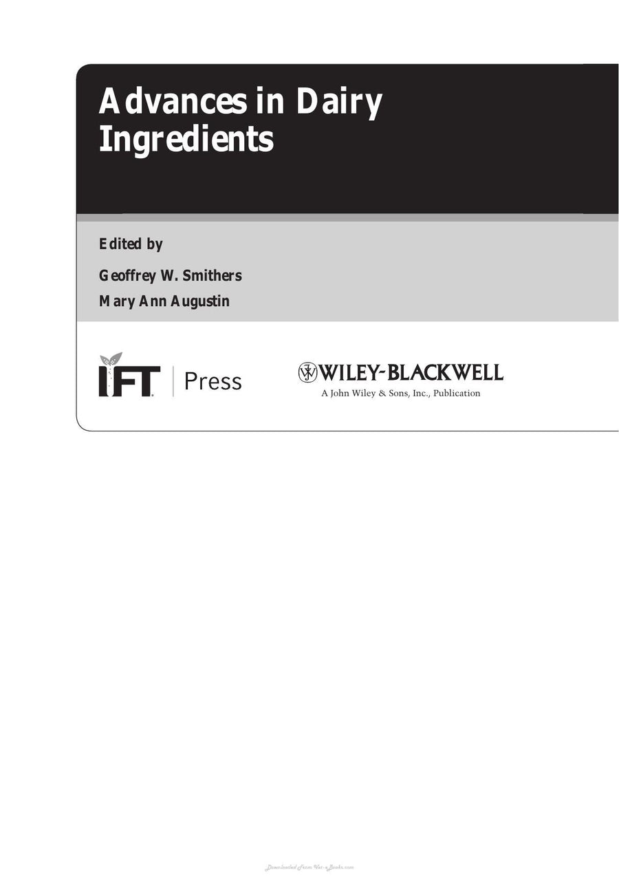 Preview page of Advances in Dairy Ingredients