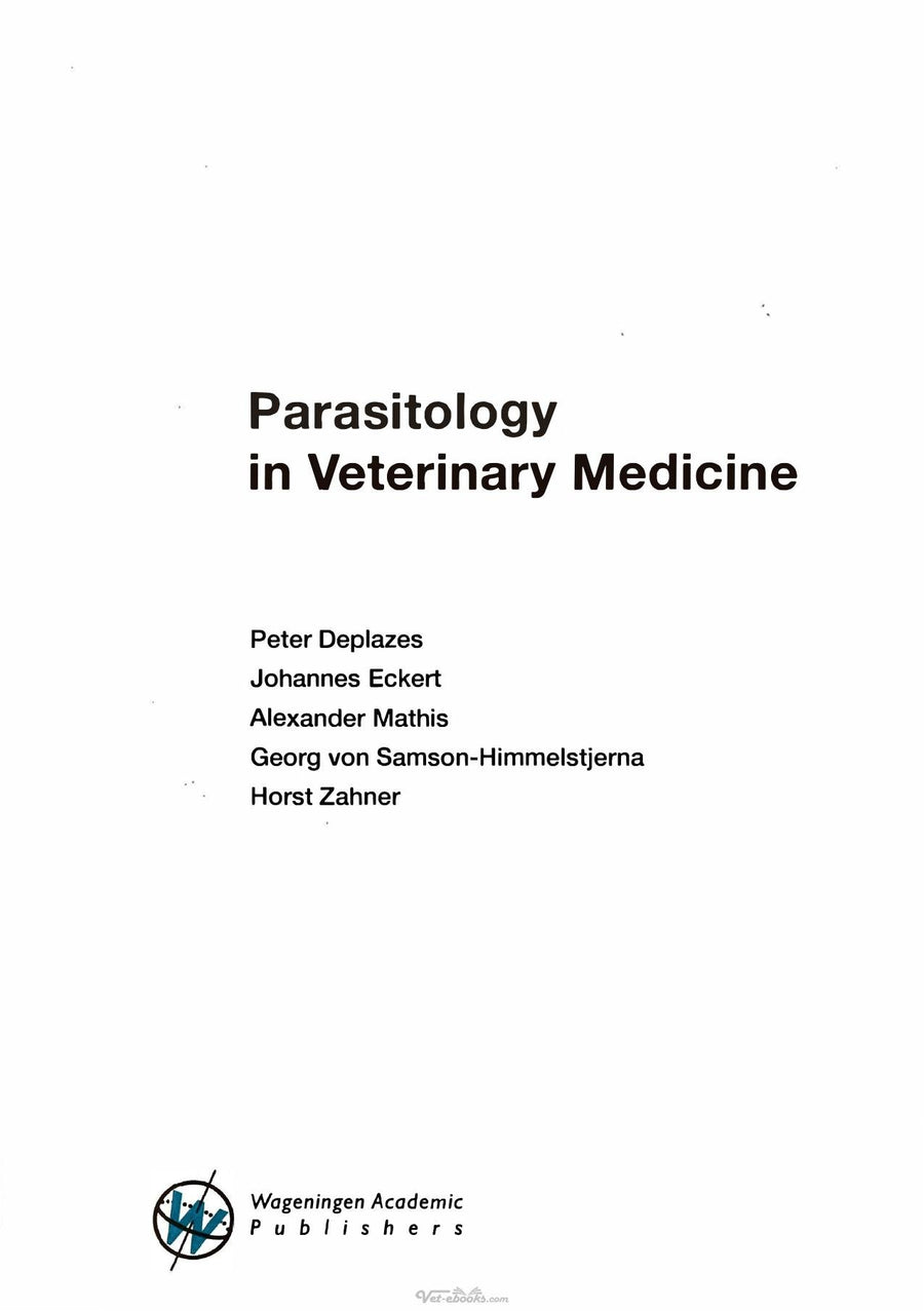 Preview page of Parasitology in Veterinary Medicine