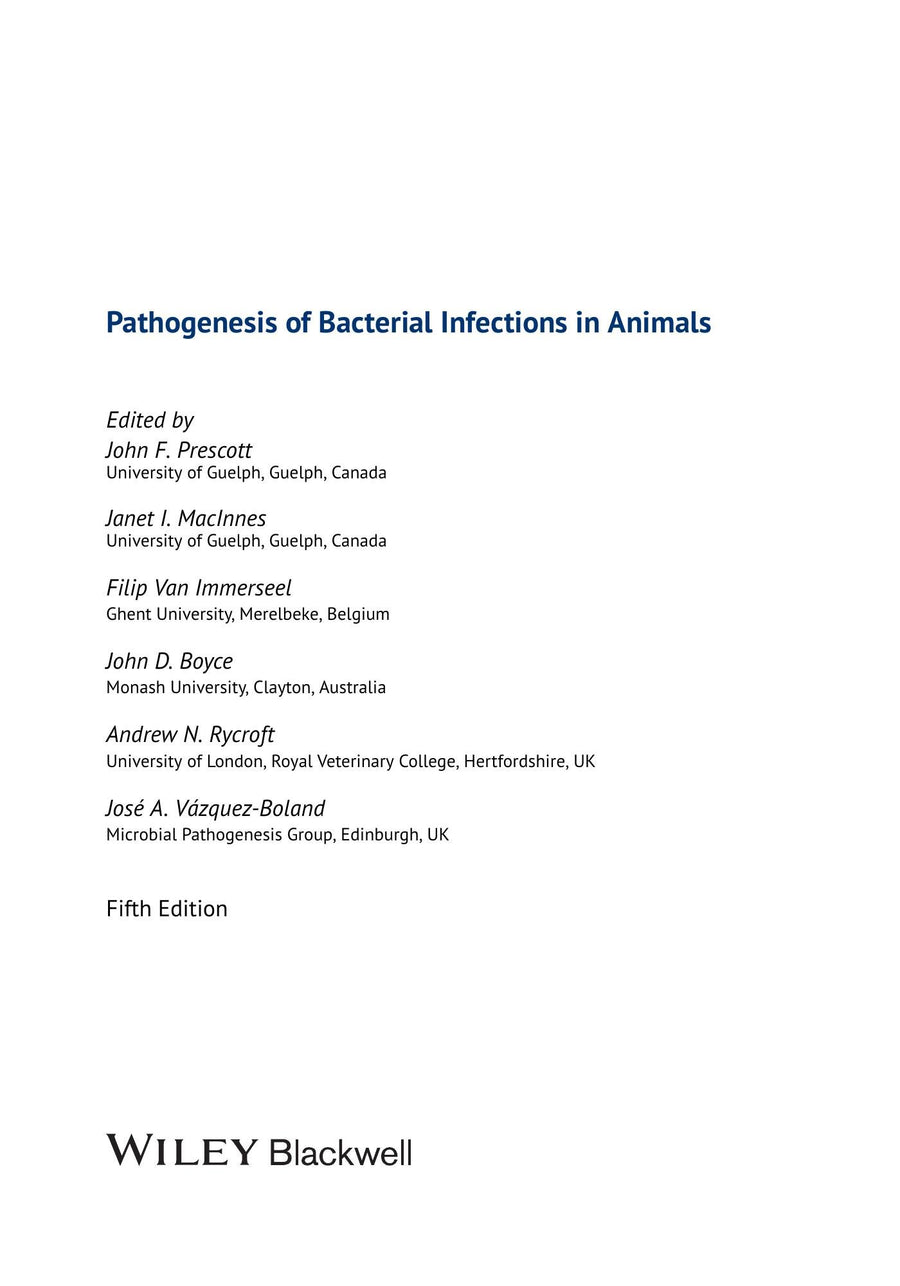 Preview page of Pathogenesis of Bacterial Infections in Animals 5th Edition