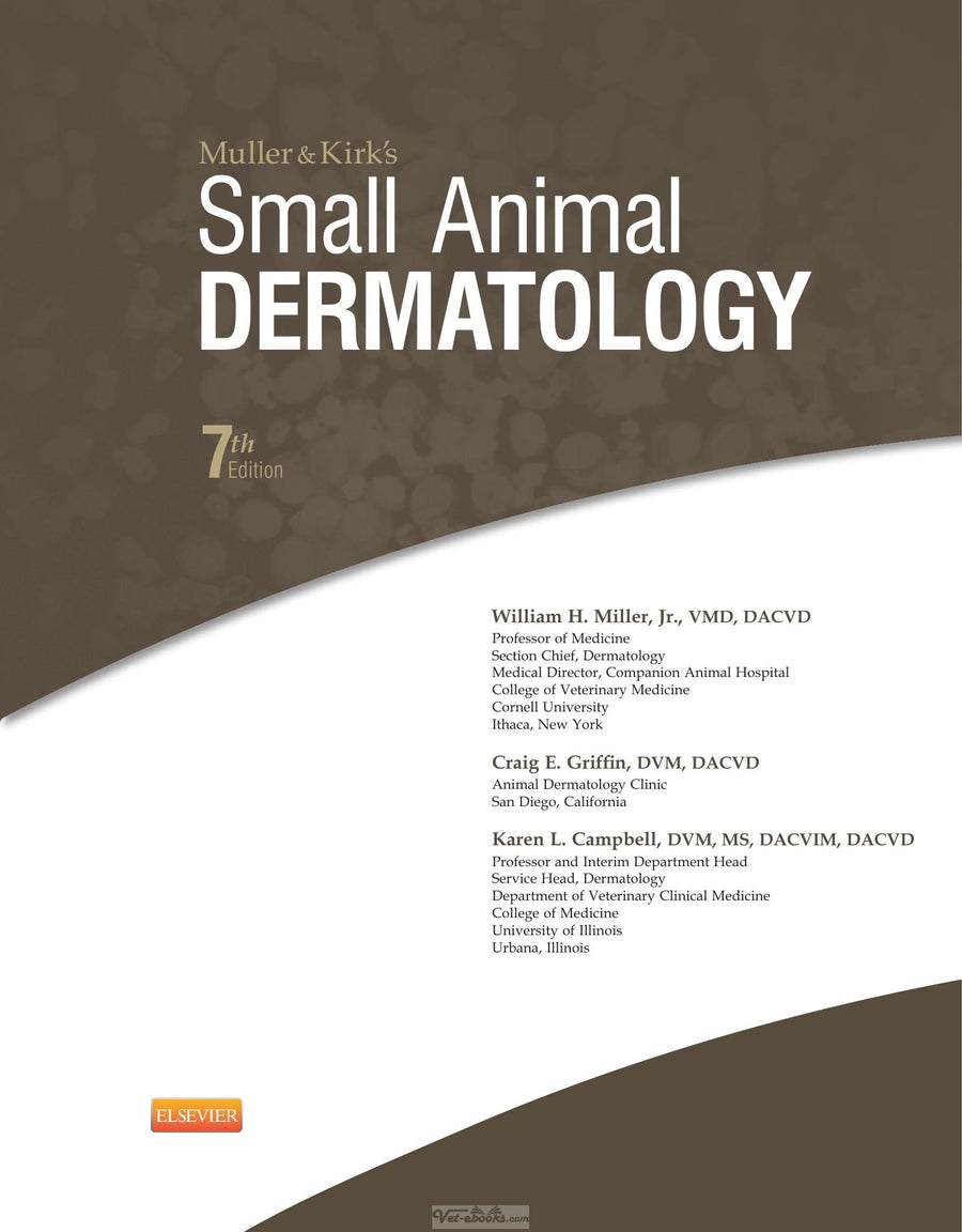Preview page of Muller and Kirk's Small Animal Dermatology 7th Edition