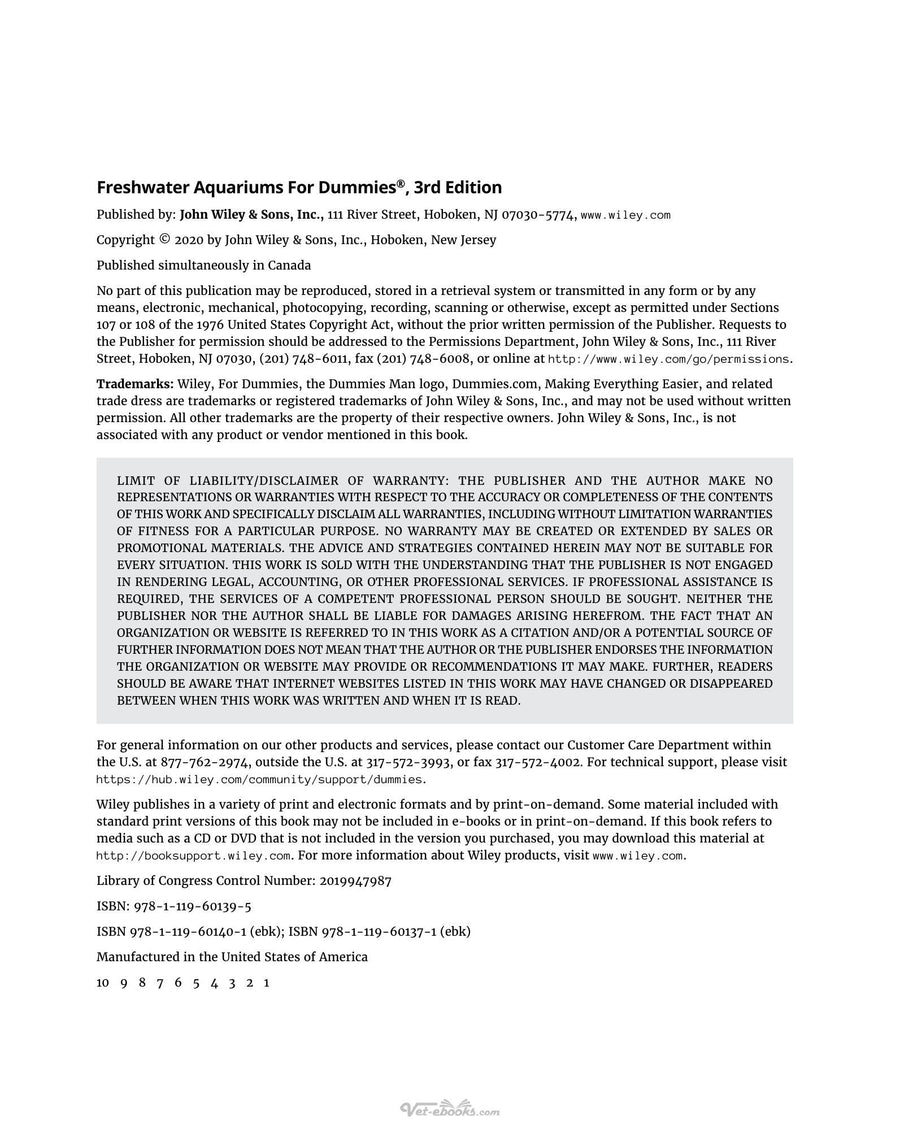 Preview page of Freshwater Aquariums for Dummies 3rd Pdf