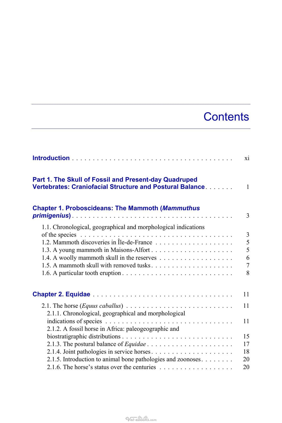 Preview page of The Skull of Quadruped and Bipedal Vertebrates Variations Abnormalities and Joint Pathologies