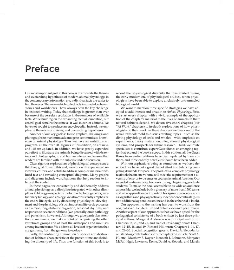 Preview page of Animal Physiology 5th Edition