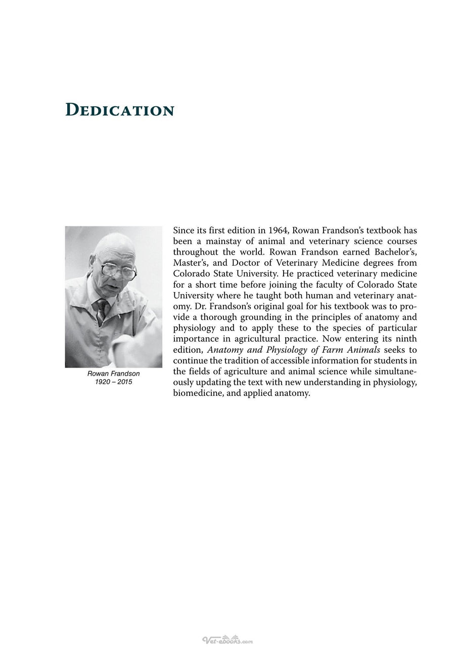 Preview page of Anatomy and Physiology of Farm Animals 9TH Edition