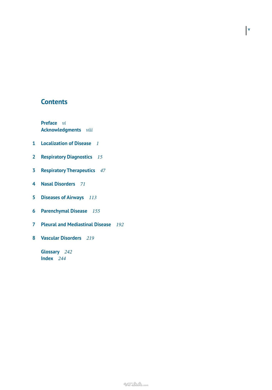 Preview page of Canine and Feline Respiratory Medicine 3rd Edition