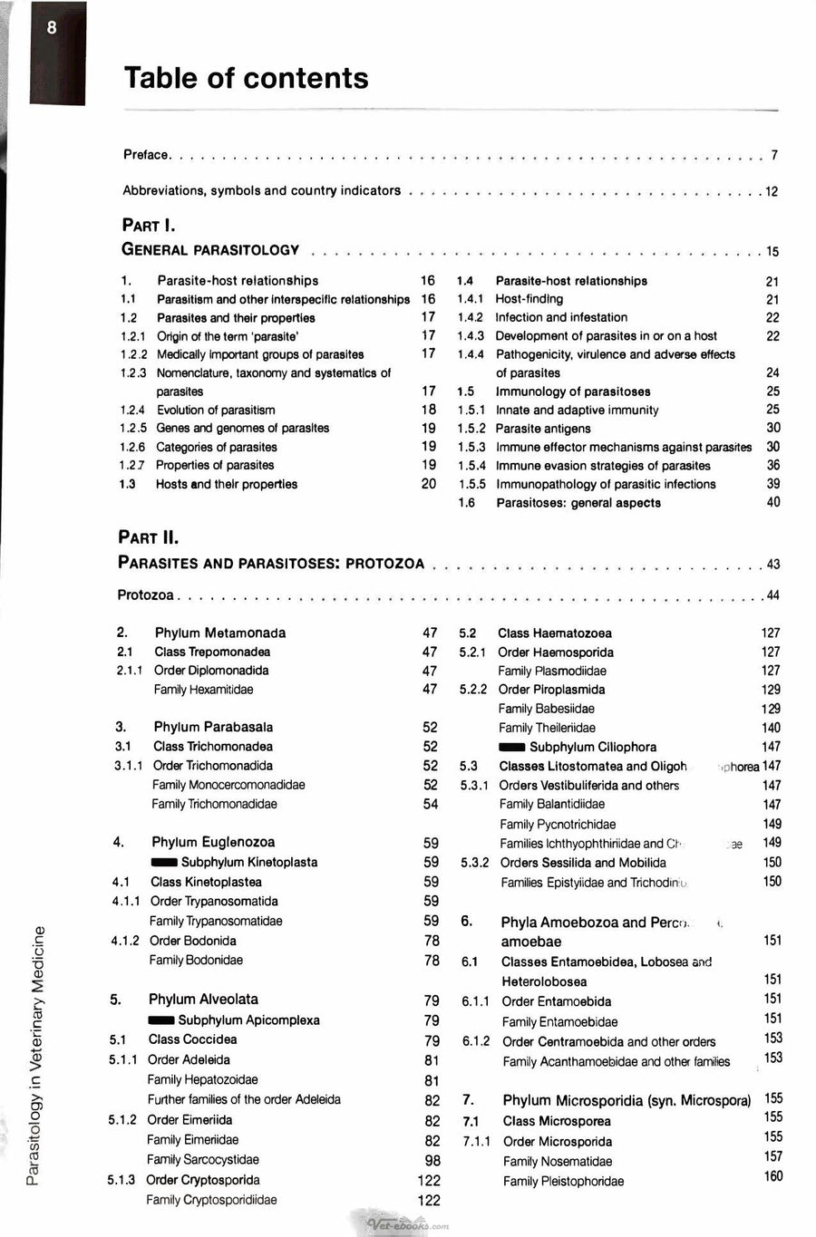 Preview page of Parasitology in Veterinary Medicine