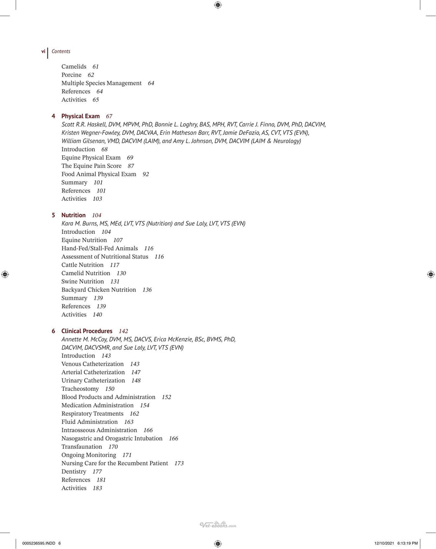 Preview page of Large Animal Medicine for Veterinary Technicians