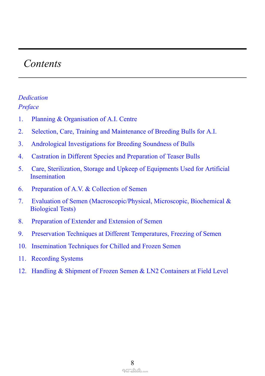 Preview page of A Practical Manual of Veterinary Andrology and Reproductive Techniques