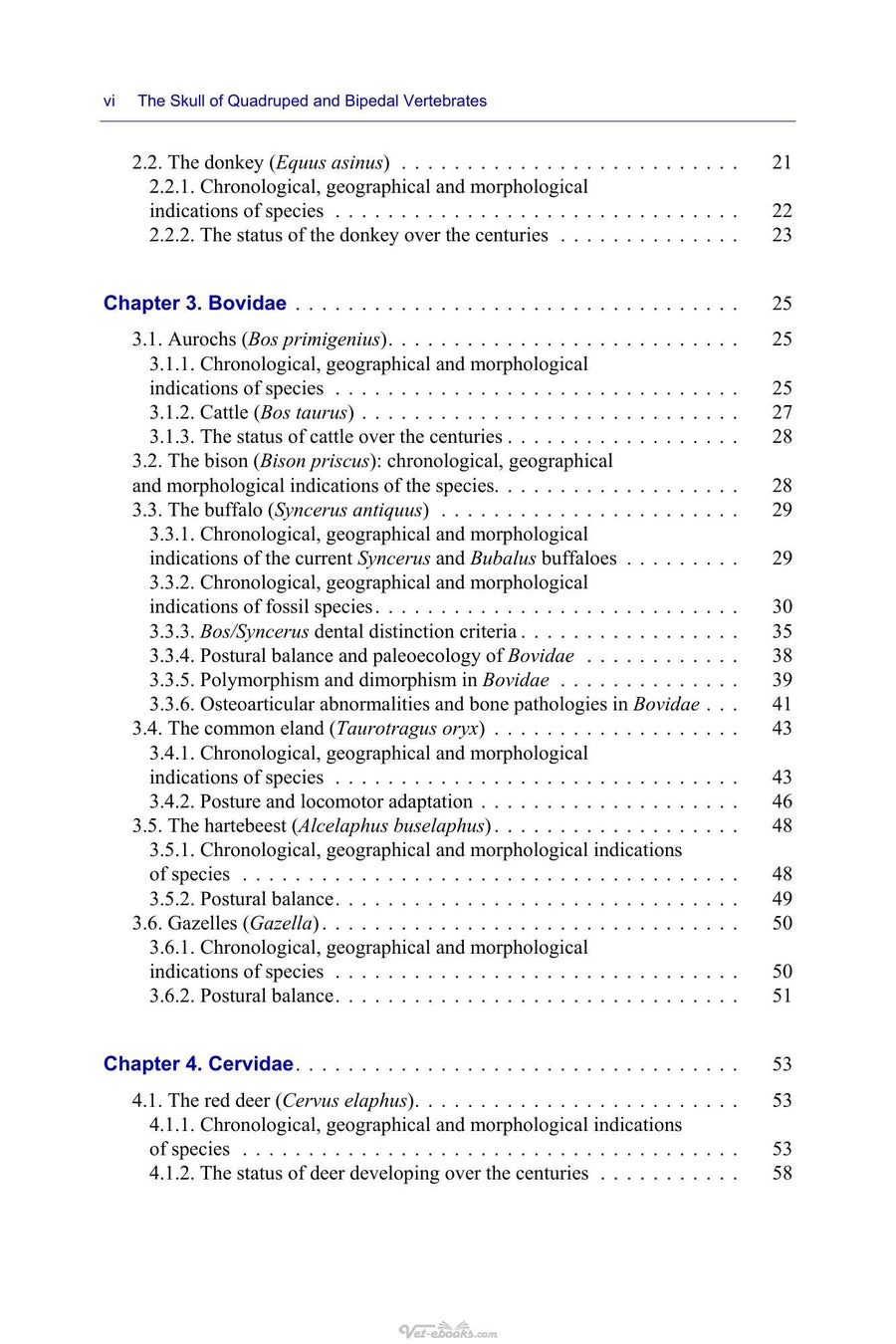Preview page of The Skull of Quadruped and Bipedal Vertebrates Variations Abnormalities and Joint Pathologies