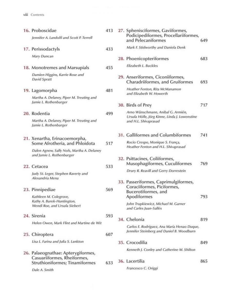 Preview page of Pathology of Wildlife and Zoo Animals