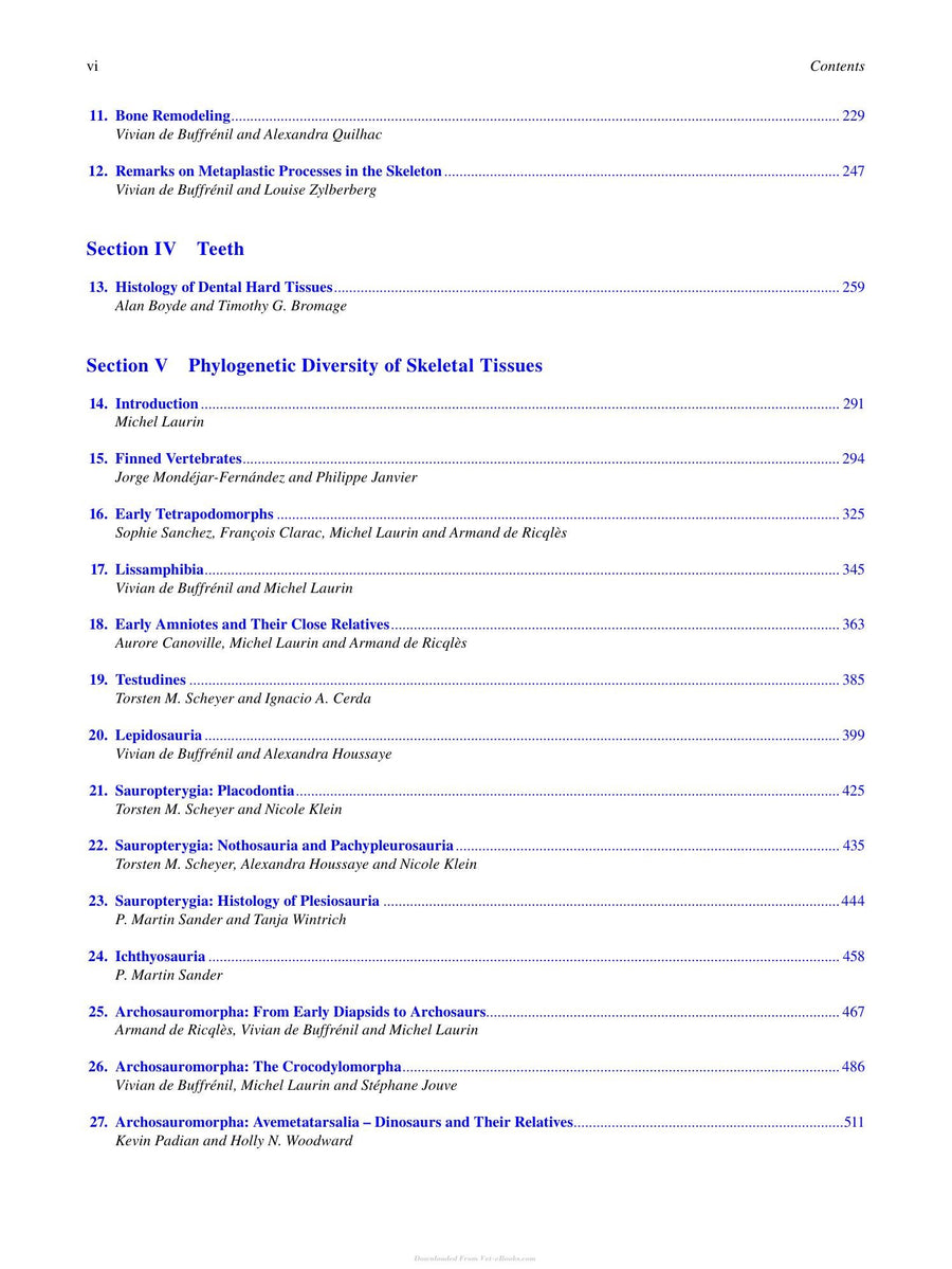 Preview page of Vertebrate Skeletal Histology and Paleohistology