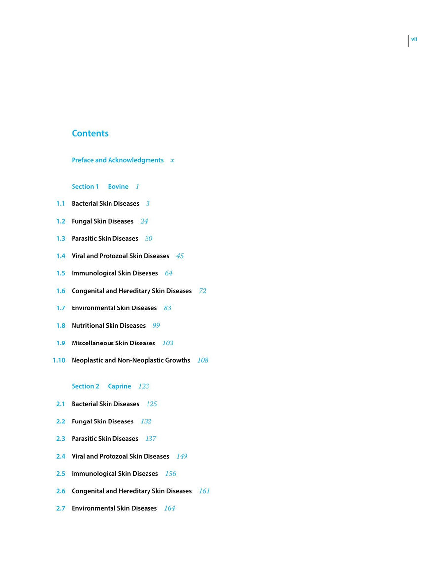 Preview page of Color Atlas of Farm Animal Dermatology 2nd Edition