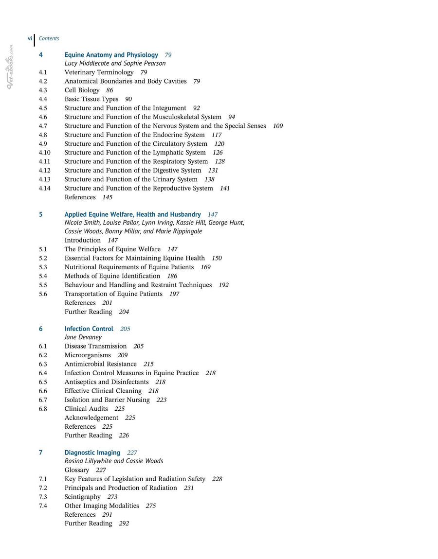 Preview page of Textbook of Equine Veterinary Nursing