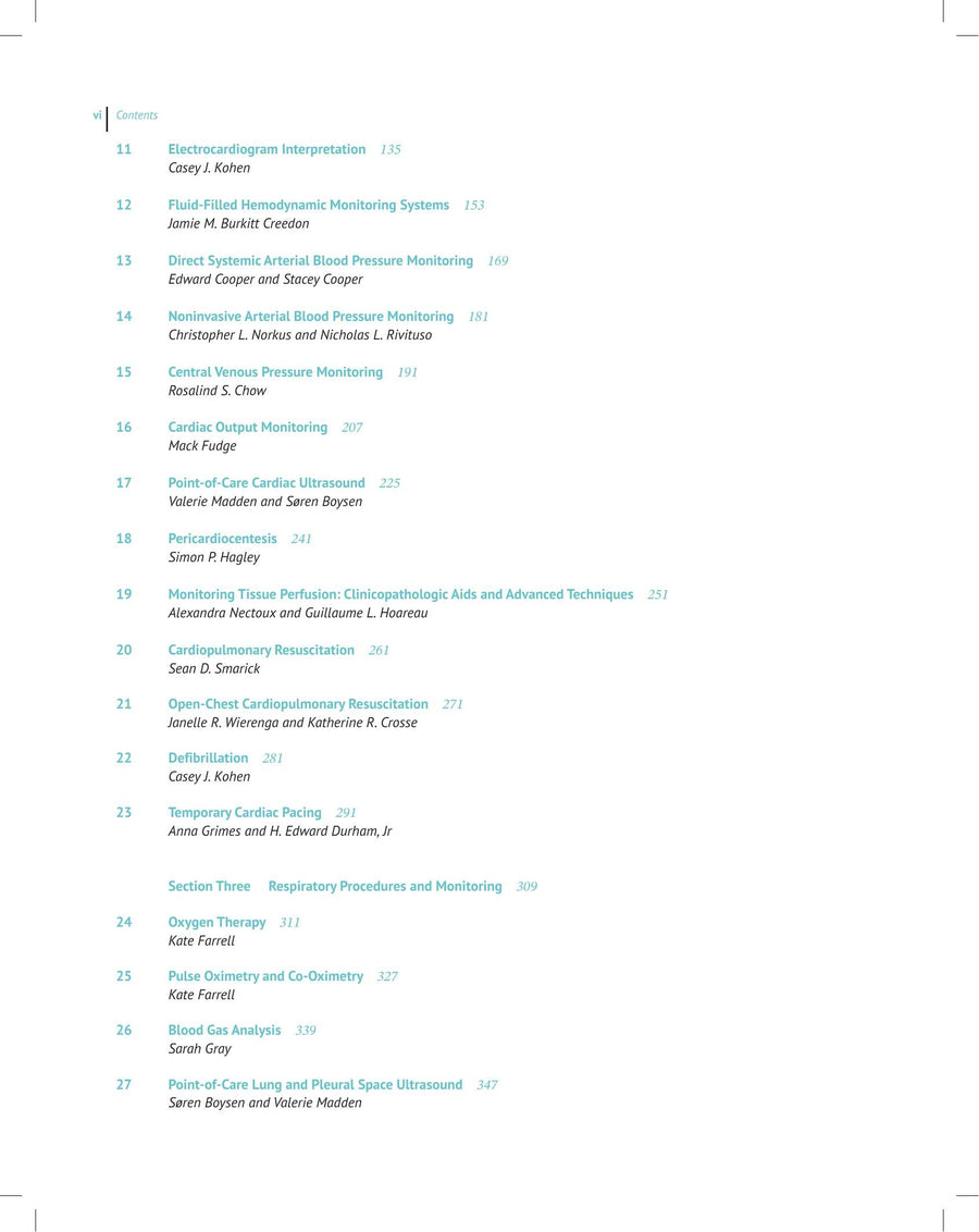 Preview page of Advanced Monitoring and Procedures for Small Animal Emergency and Critical Care