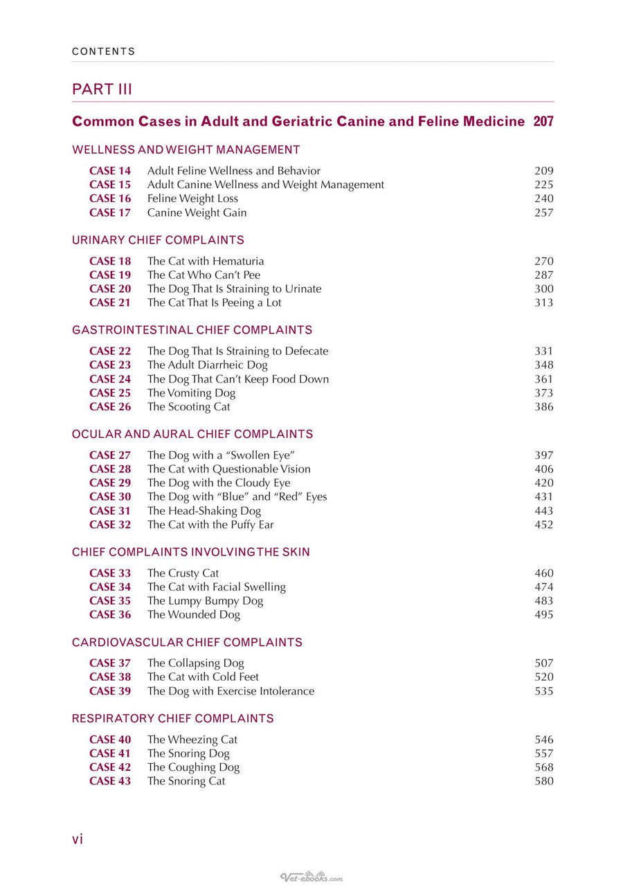 Preview page of The Veterinary Workbook of Small Animal Clinical Cases