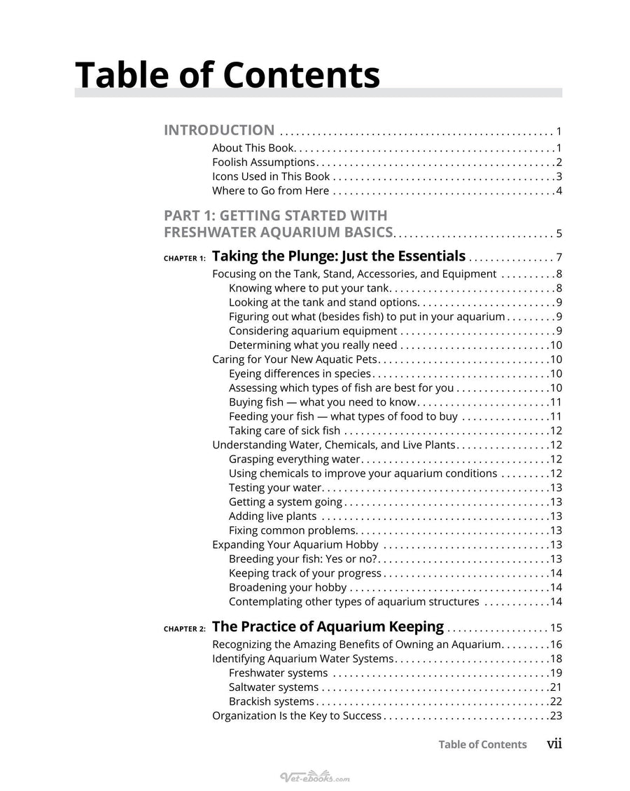 Preview page of Freshwater Aquariums for Dummies 3rd Pdf