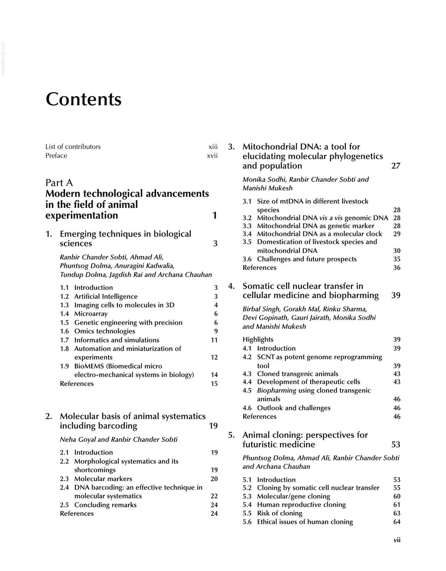 Preview page of Advances in Animal Experimentation and Modeling Understanding Life Phenomena