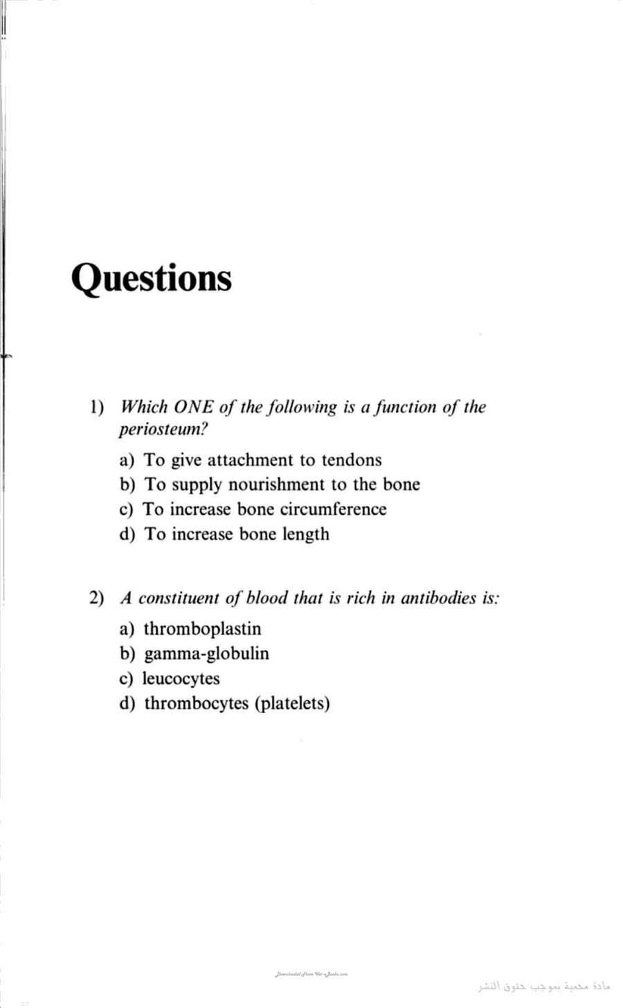 Preview page of 300 Questions and Answers in Anatomy and Physiology for Veterinary Nurses
