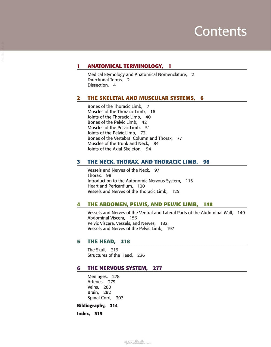 Preview page of Guide to the Dissection of the Dog 8th Edition