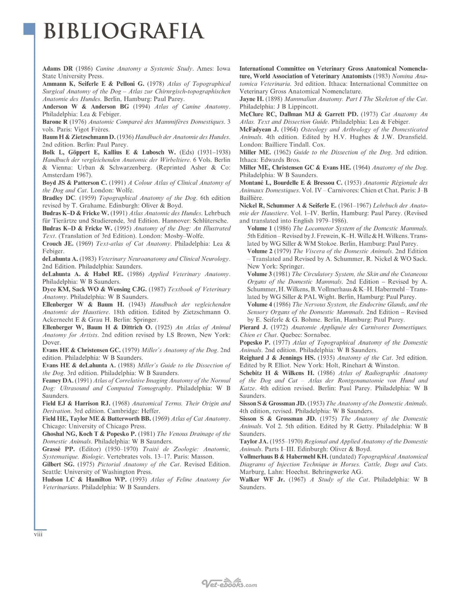 Preview page of Atlante Di Anatomia Del Cane E Del Gatto