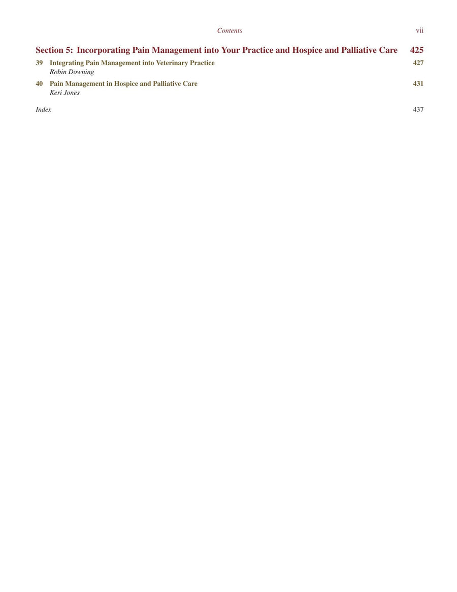 Preview page of Pain Management in Veterinary Practice
