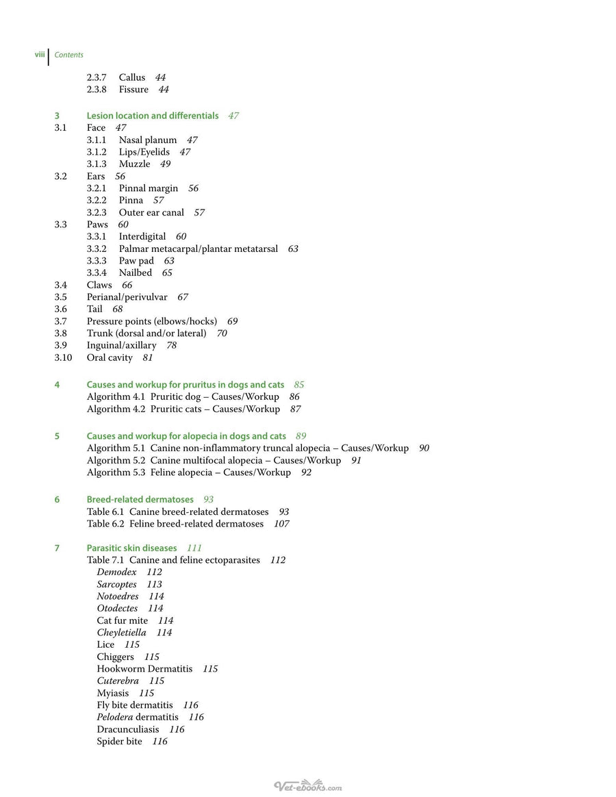 Preview page of Clinical Atlas of Canine and Feline Dermatology