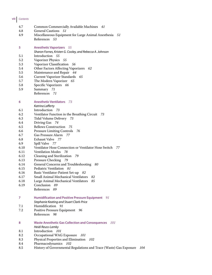 Preview page of Veterinary Anesthetic and Monitoring Equipment