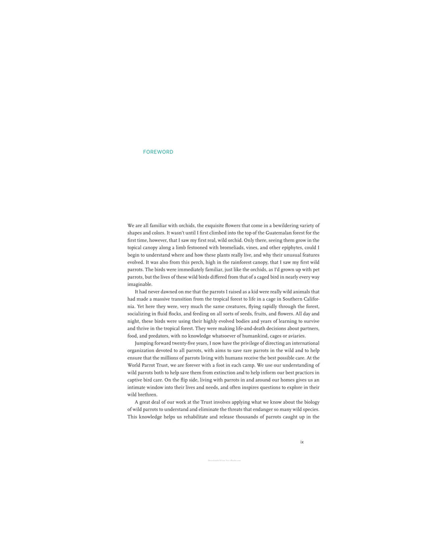 Preview page of Parrots of the Wild a Natural History of the Worlds Most Captivating Birds
