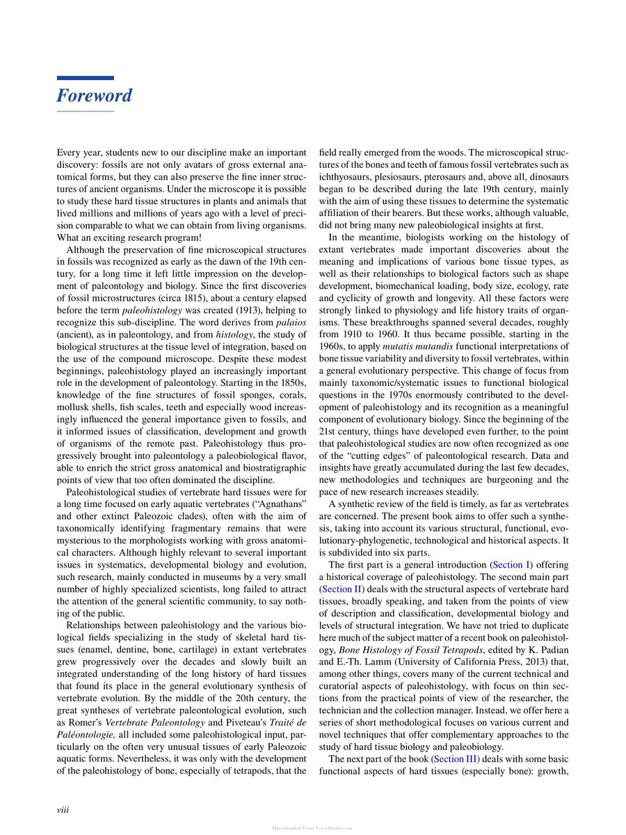 Preview page of Vertebrate Skeletal Histology and Paleohistology