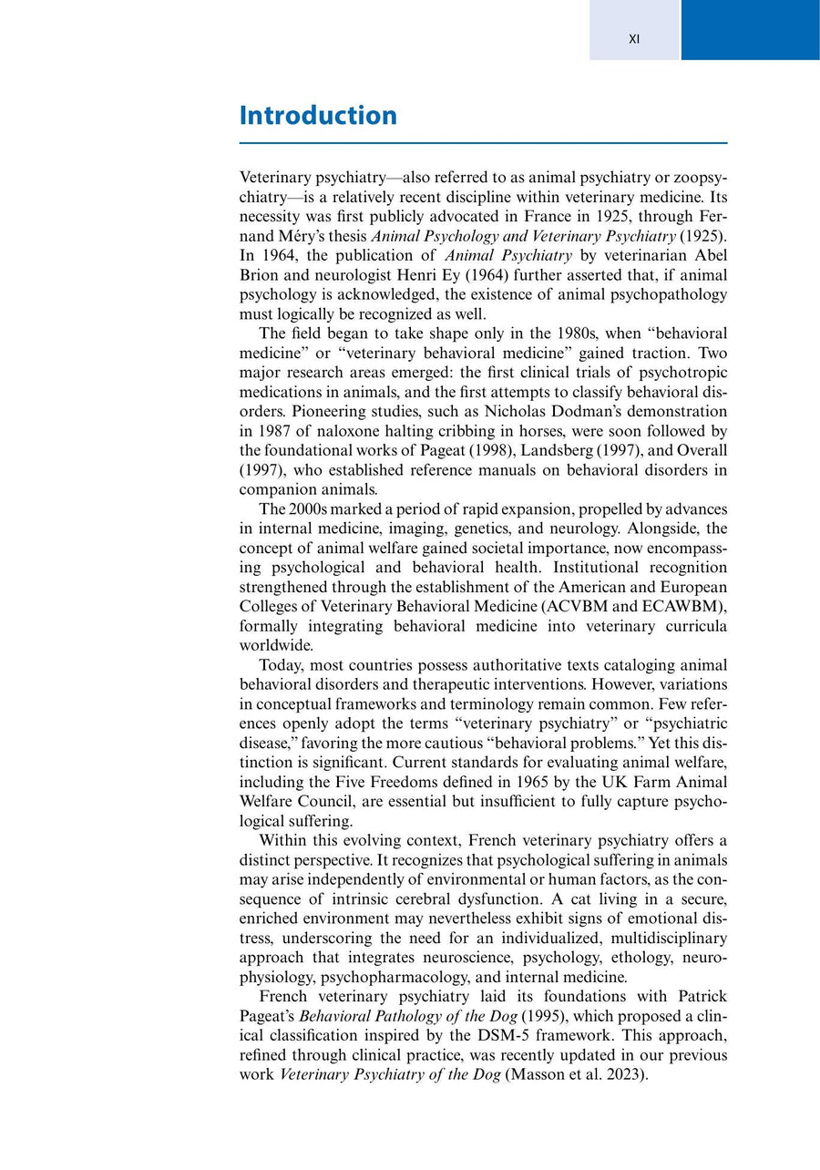 Preview page of Veterinary Psychiatry of the Cat Diagnosis and Treatment of Behavioral Disorders