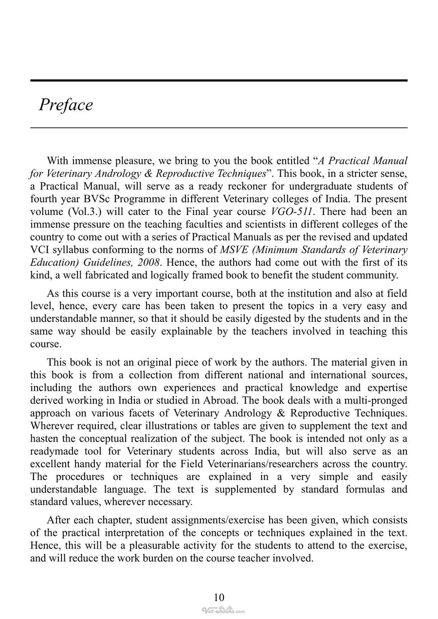 Preview page of A Practical Manual of Veterinary Andrology and Reproductive Techniques