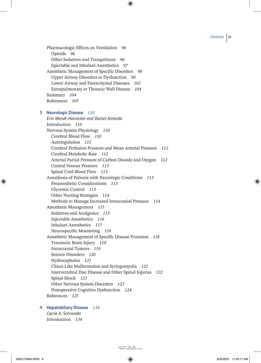 Preview page of Canine and Feline Anesthesia and Co Existing Disease 2nd Edition