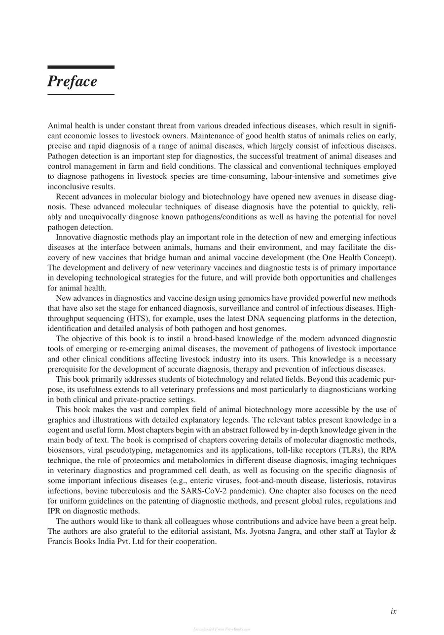 Preview page of Advances in Animal Disease Diagnosis