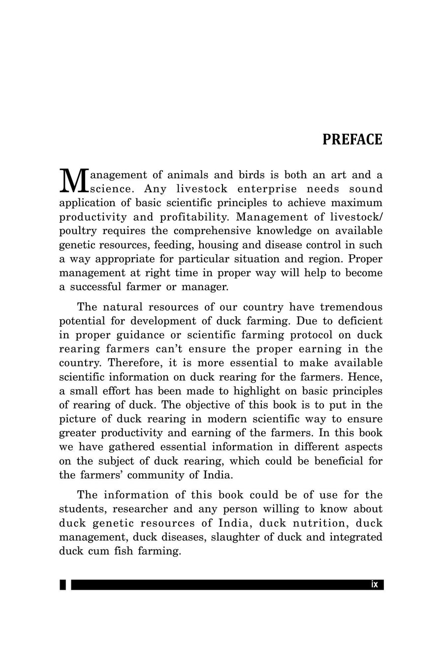 Preview page of Duck Production and Management