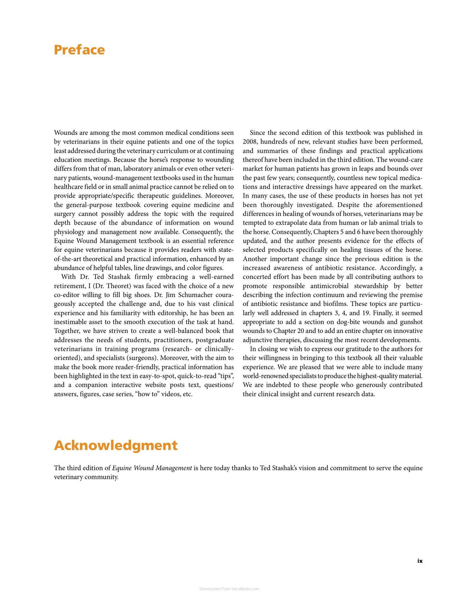 Preview page of Equine Wound Management 3rd Edition