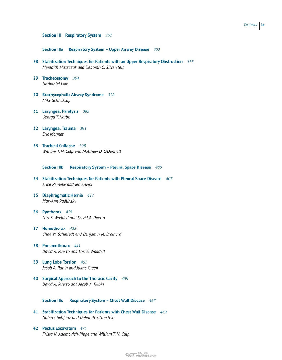 Preview page of Small Animal Surgical Emergencies 2nd Edition